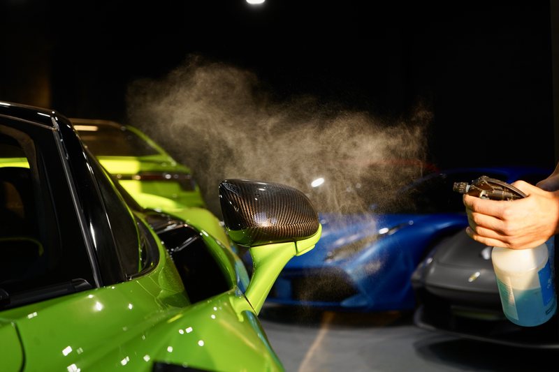 Supercars under preparation in the Miami workshop